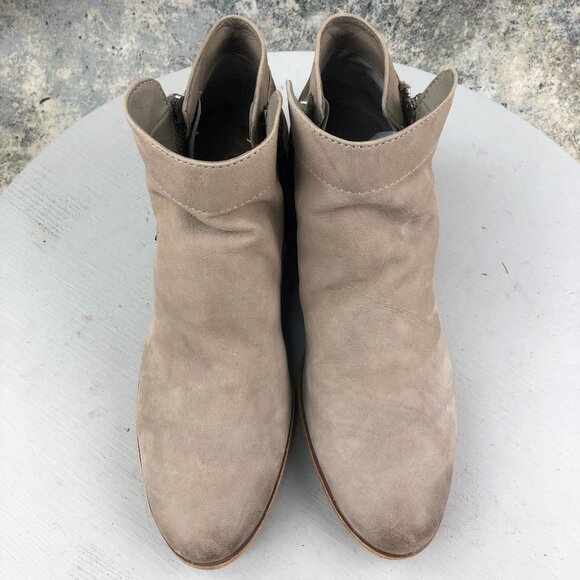 Sam Edelman Women's Size 8M Packer Brown Leather Dual Side Zip Ankle Booties - Picture 4 of 14